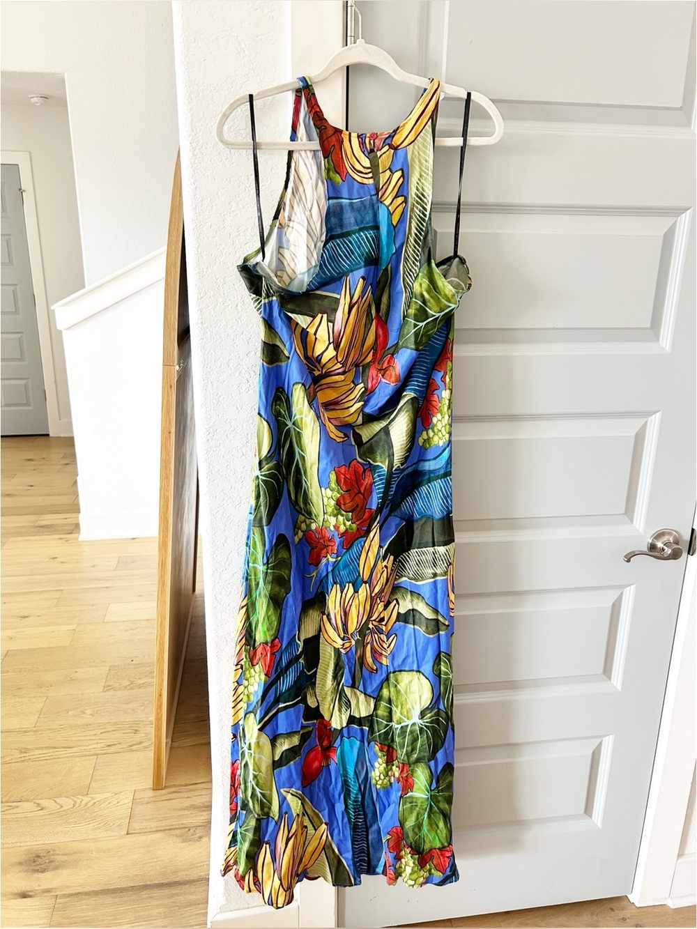 NWT Farm Rio High-Neck Banana Grape Fruit Printed Midi Dress - Picture 8 of 8